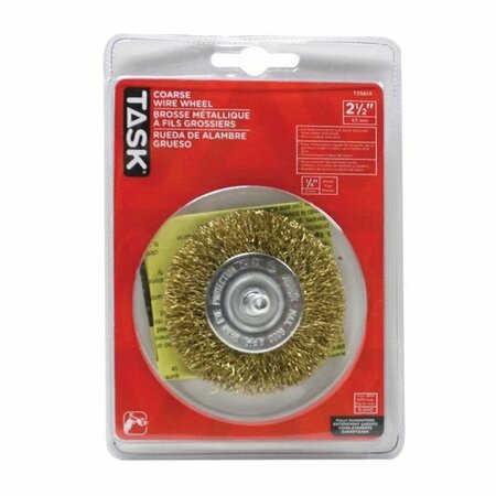 TASK TOOLS Wheel Wire 2-1/2in 1/4in Shnk T25614